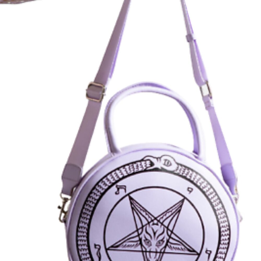 Killstar -Baphomet Lilac Gothic Crossbody Handbag